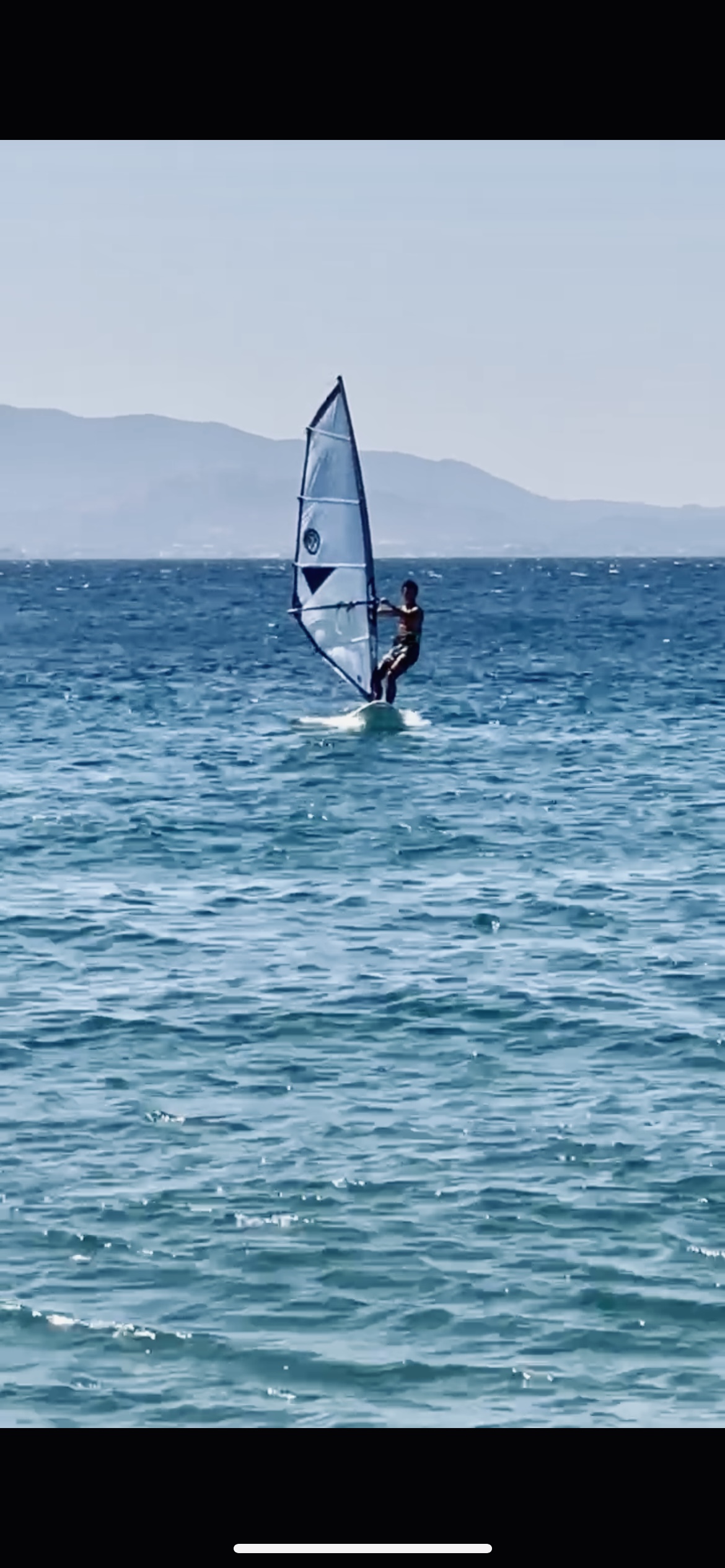Windsurfing on open water